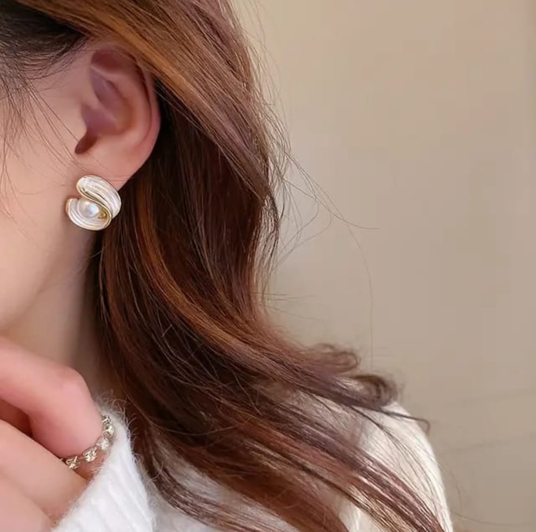 Casual Pearl Studs - View 2