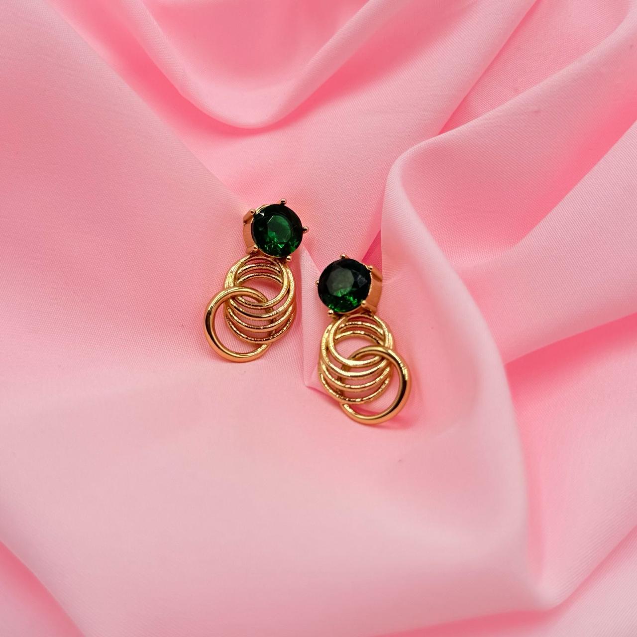Emerald Twist Earrings