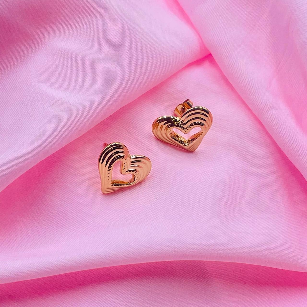 Layered Heart Earrings