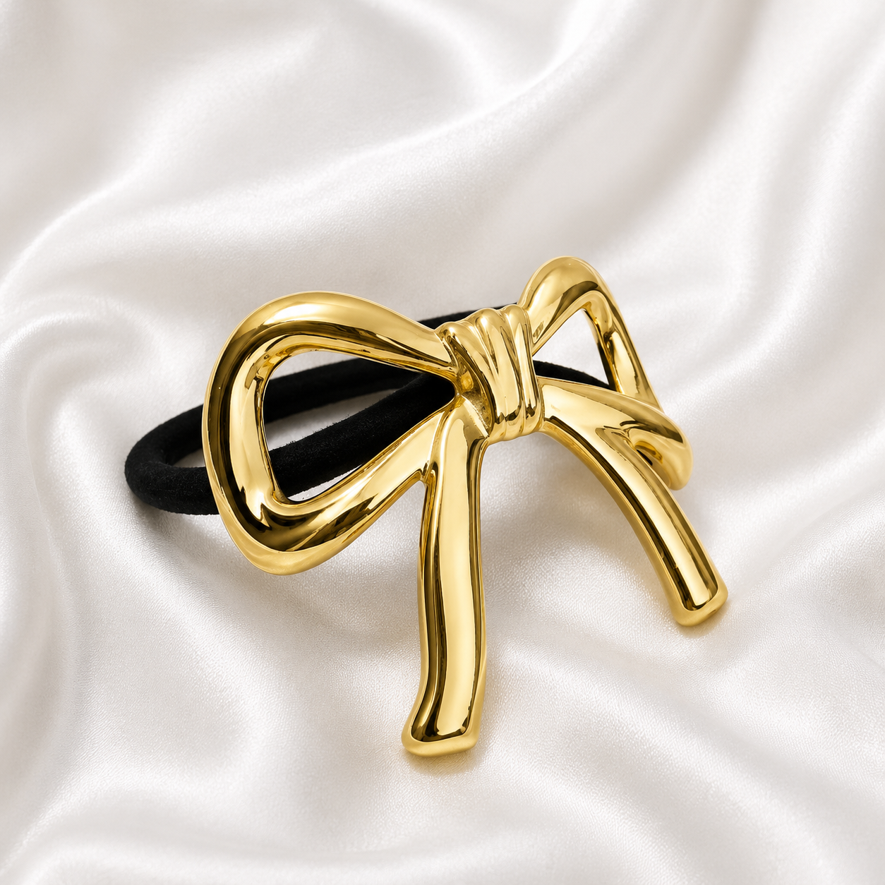 Golden Bow Hair Tie