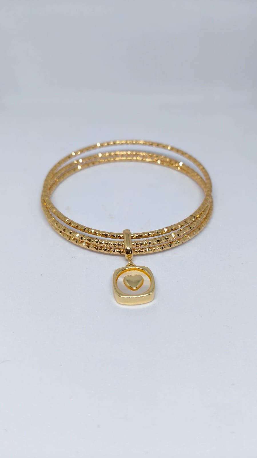 Heart Charm Bangle