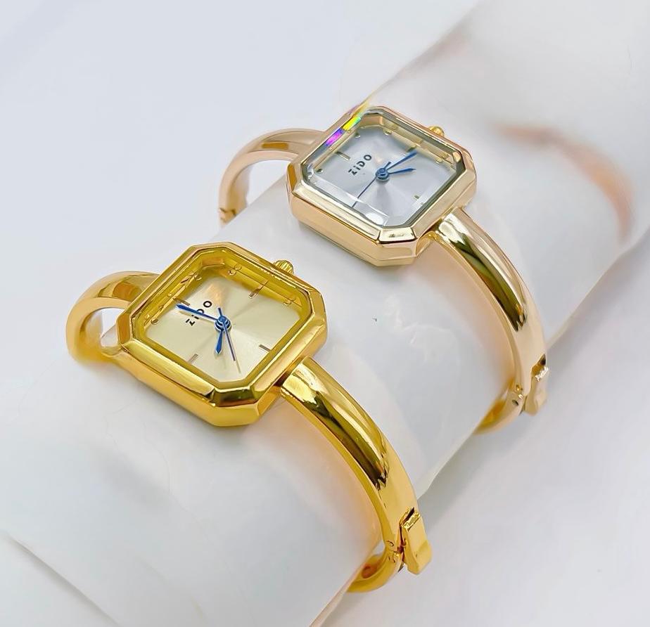 Square Gold Watch Kada