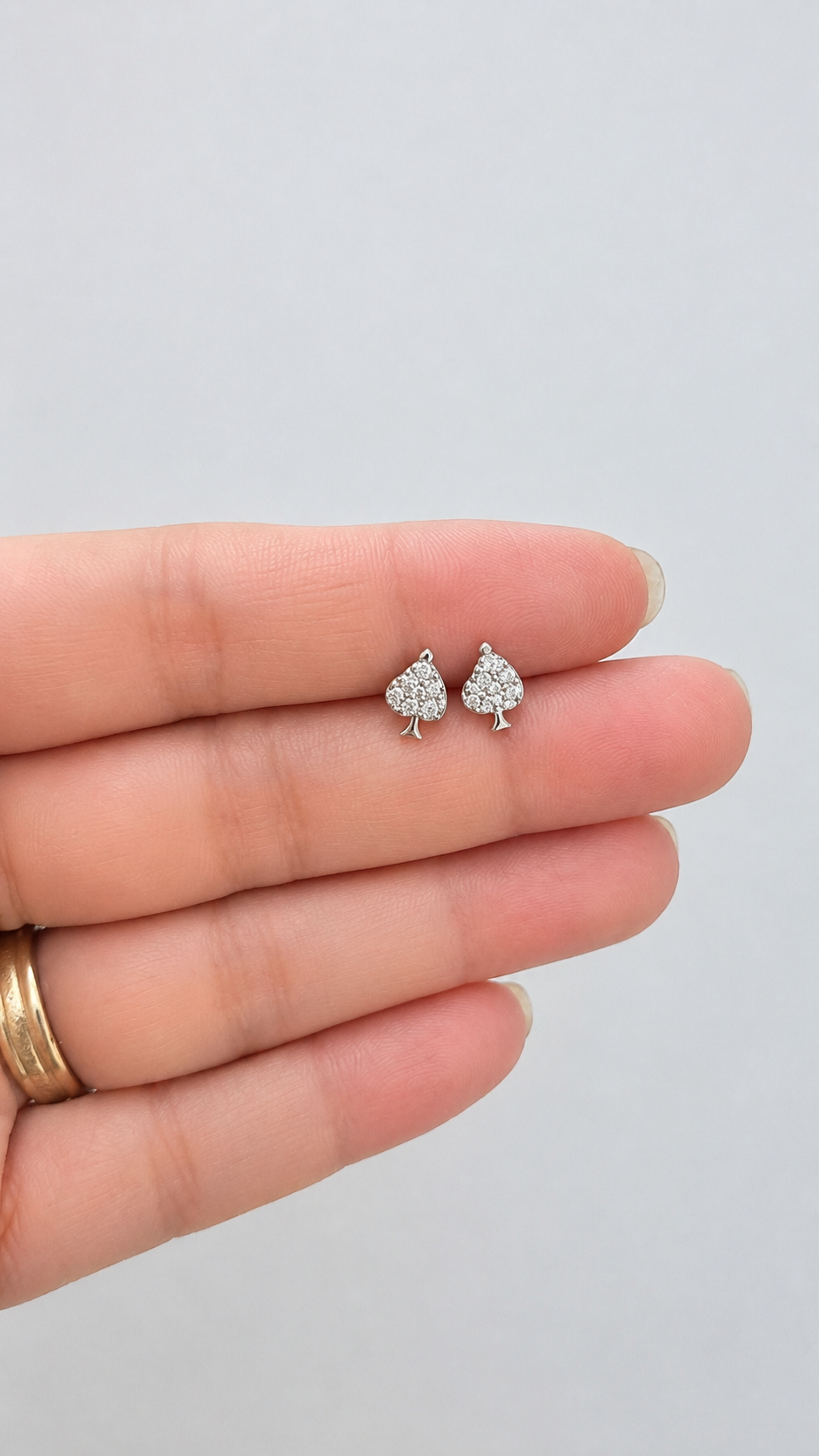 Lucky Spade Ball Ball Studs  - View 2