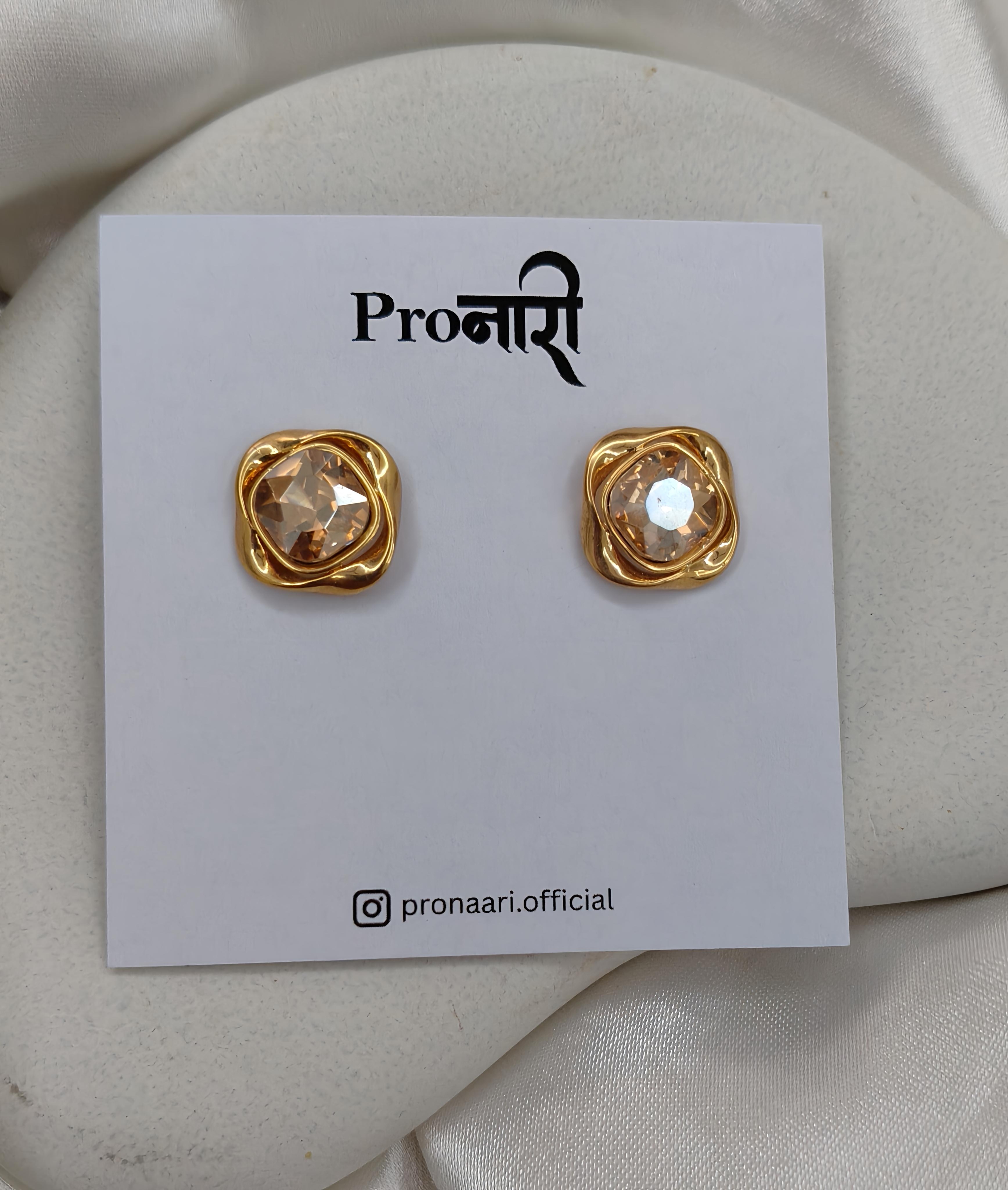 Pink Stone Studs