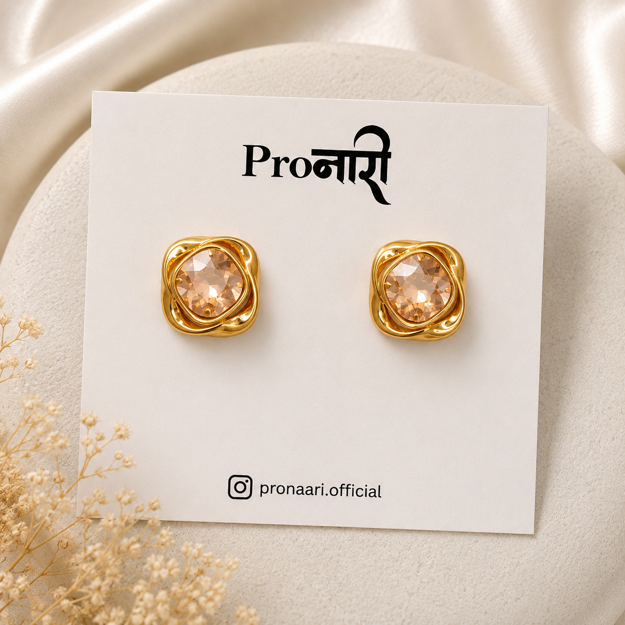 Pink Stone Studs