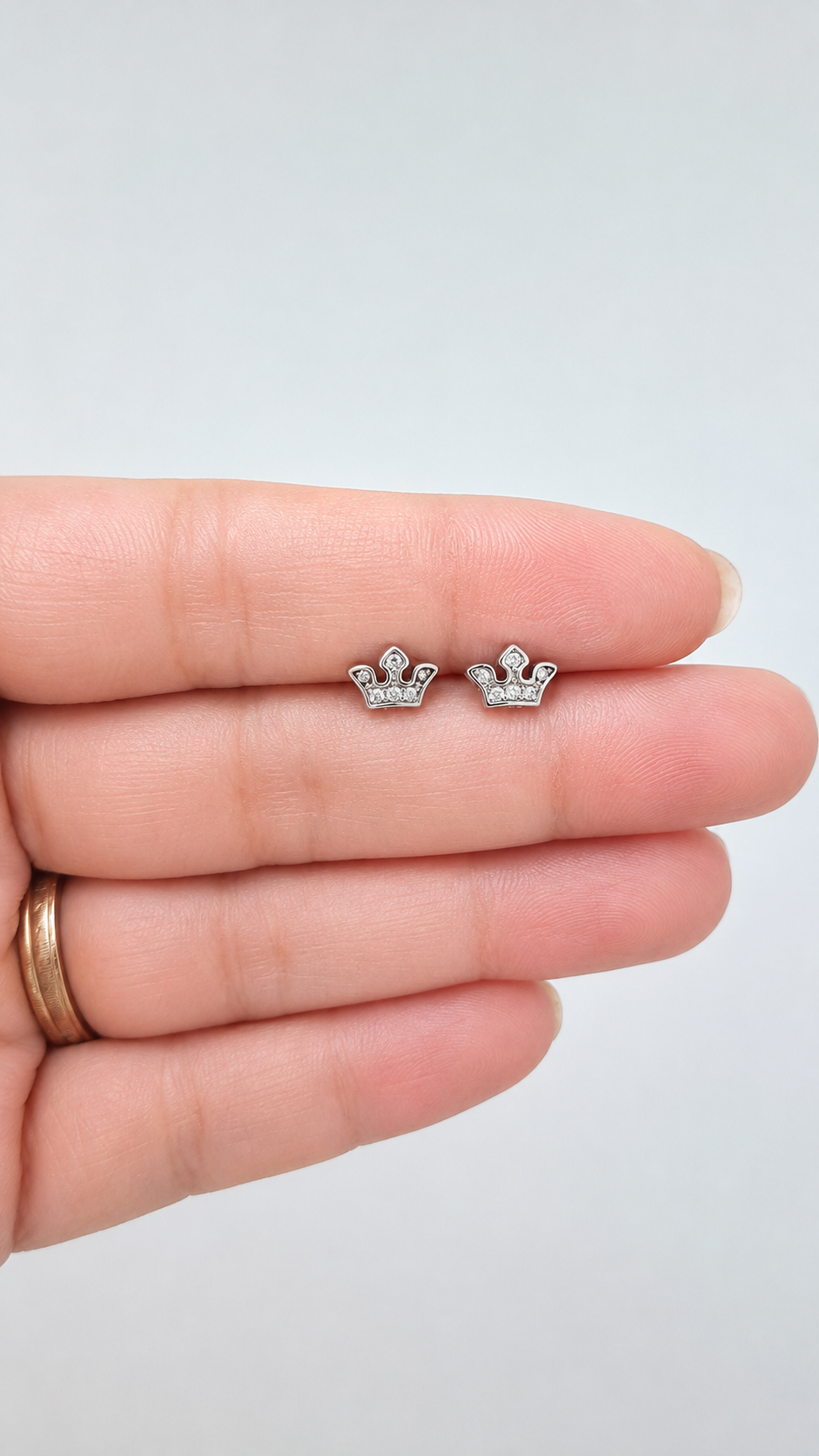 Princess Crown Ball Back Studs 