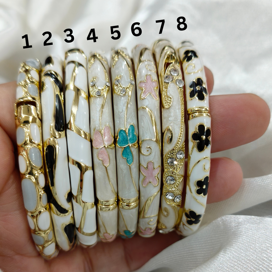 Ivory Garden Bangles - View 2
