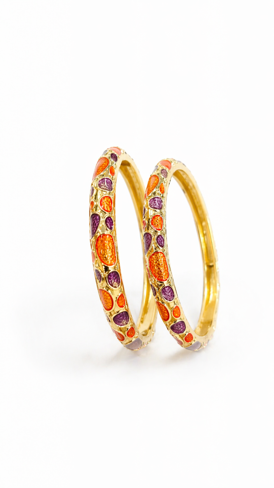 Tangerine Pop Bangles (Pair)