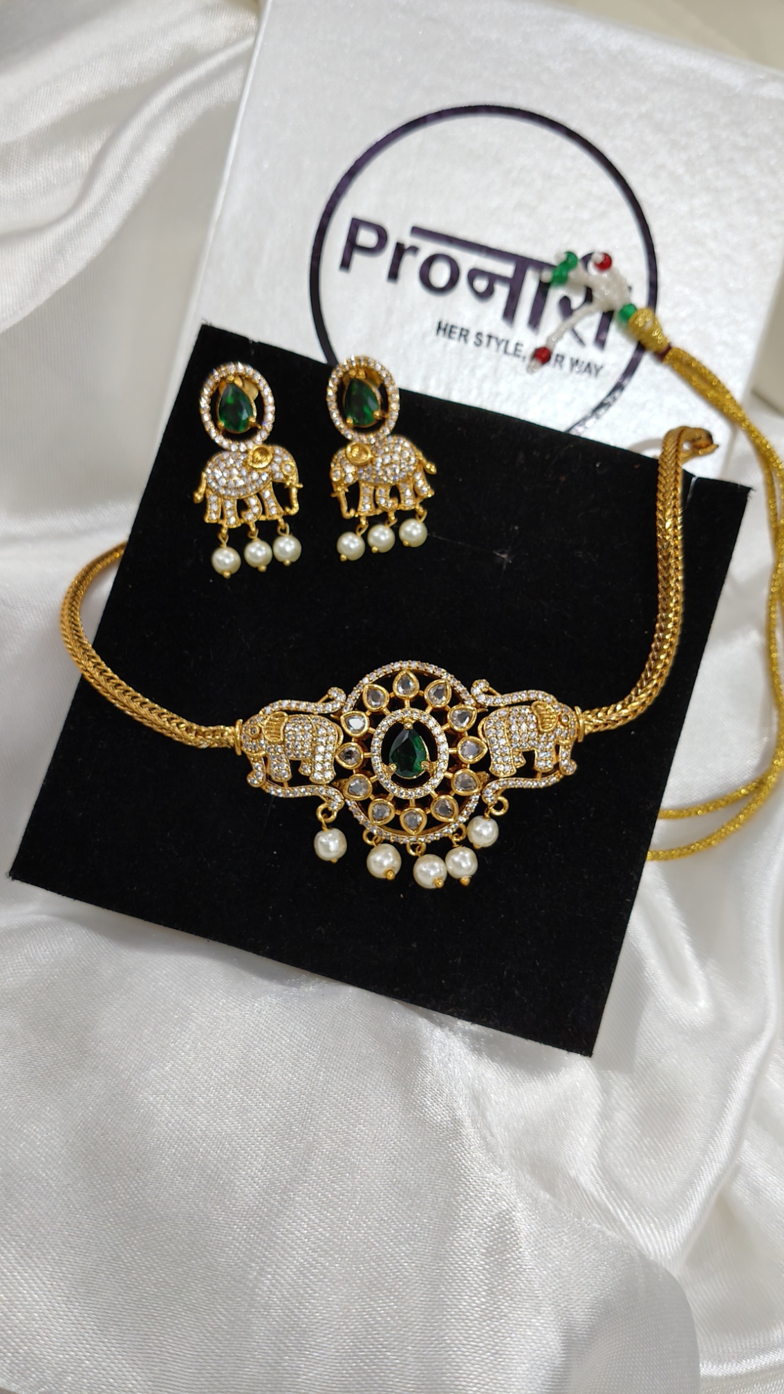 Gem Elephant Choker