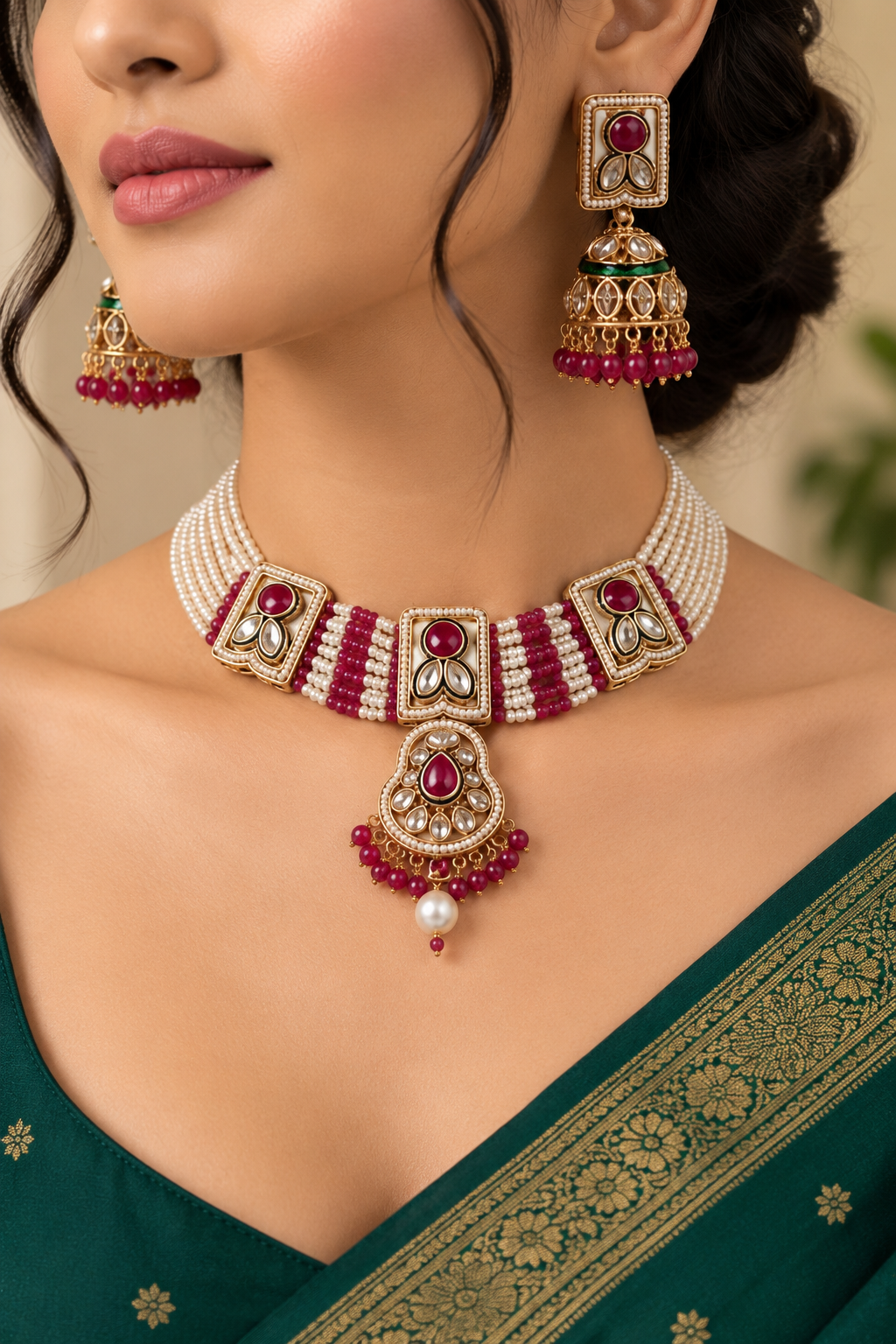 Imperial Pearl AD Choker Set  - View 2